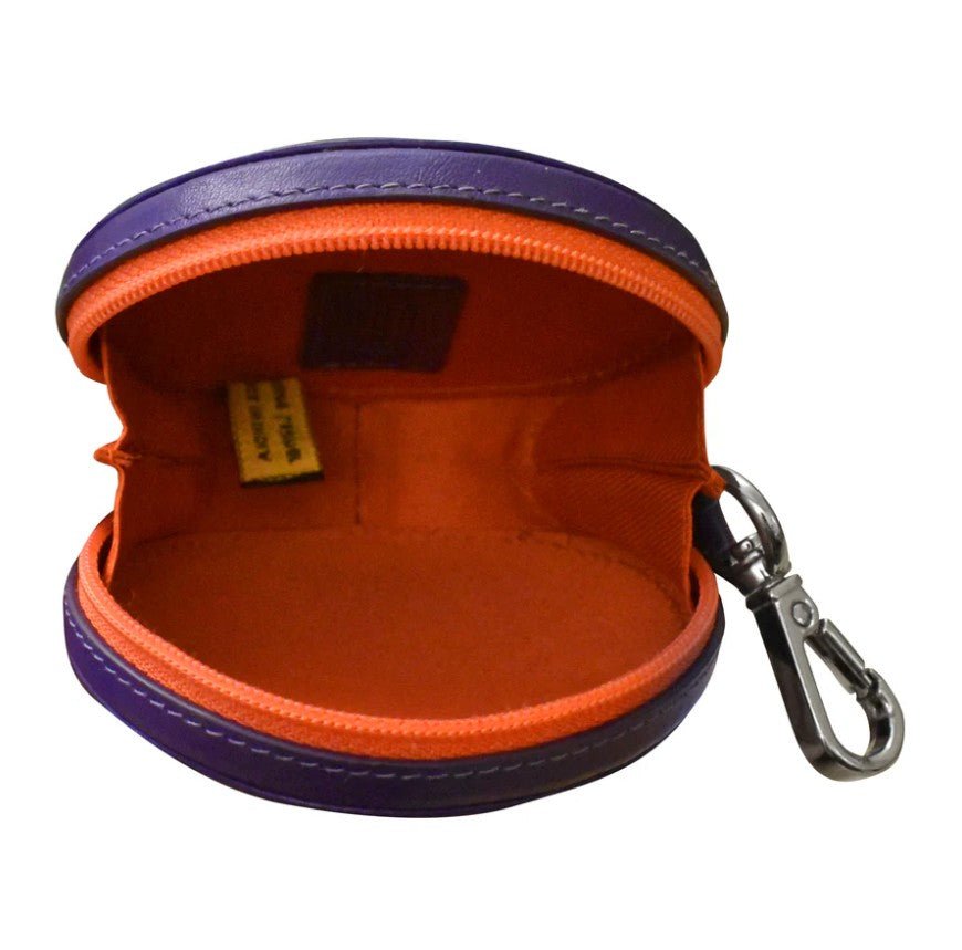 Round Leather Earbud Pouch Charm - Leila Jewels