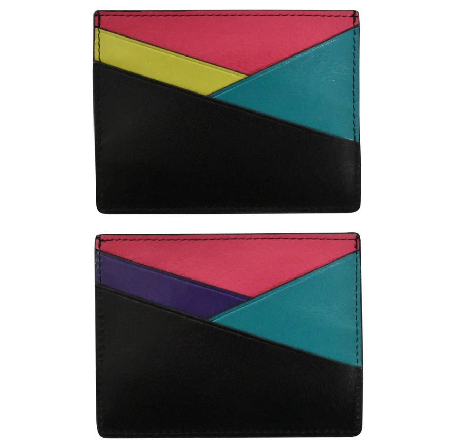 Asymmetric Leather Card Holder - Leila Jewels