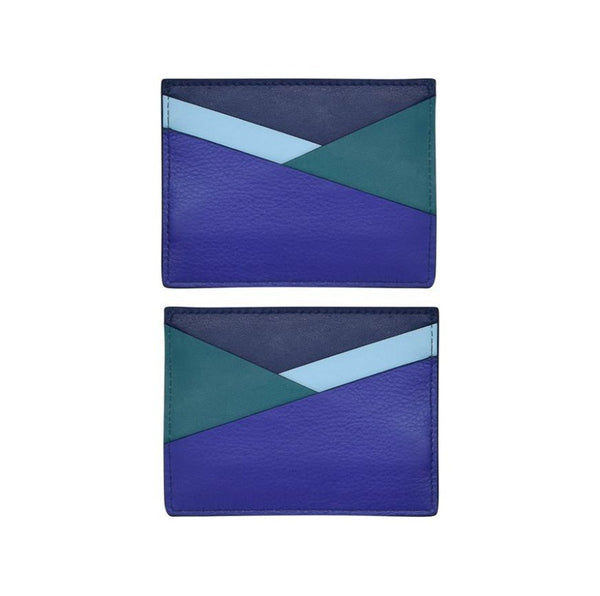 Asymmetric Leather Card Holder - Leila Jewels