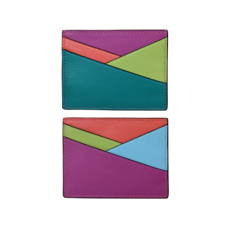 Asymmetric Leather Card Holder - Leila Jewels