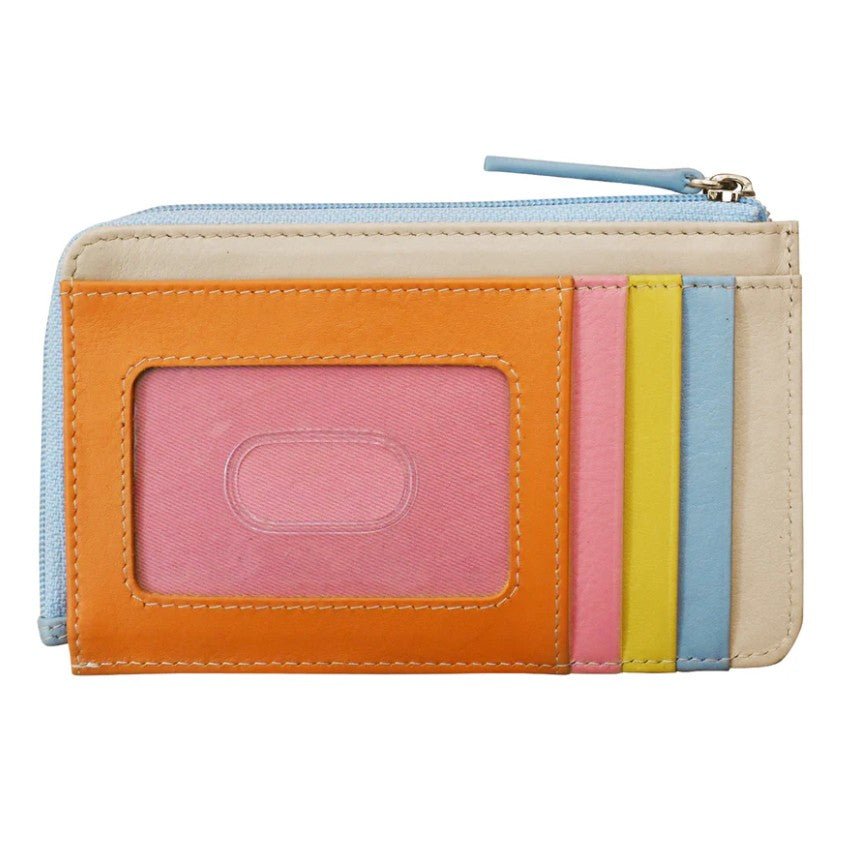 Flat Leather Card Case - Leila Jewels