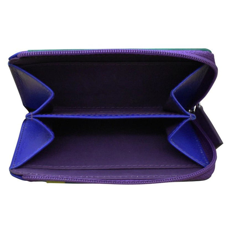 Leather Credit Card / ID Holder with Zip Pocket - Leila Jewels