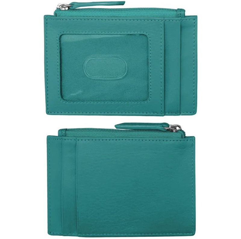 Leather Zip Pocket ID / Card Holder - Leila Jewels