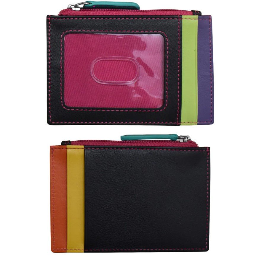 Leather Zip Pocket ID / Card Holder - Leila Jewels