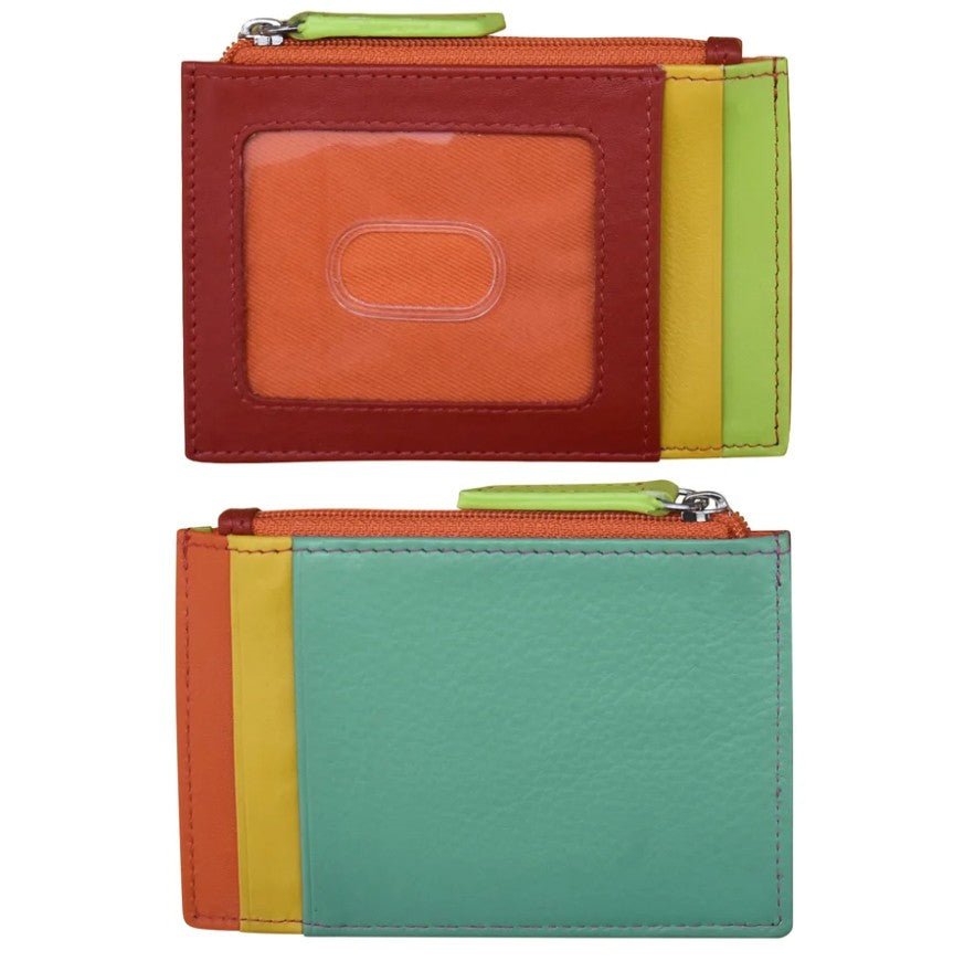 Leather Zip Pocket ID / Card Holder - Leila Jewels
