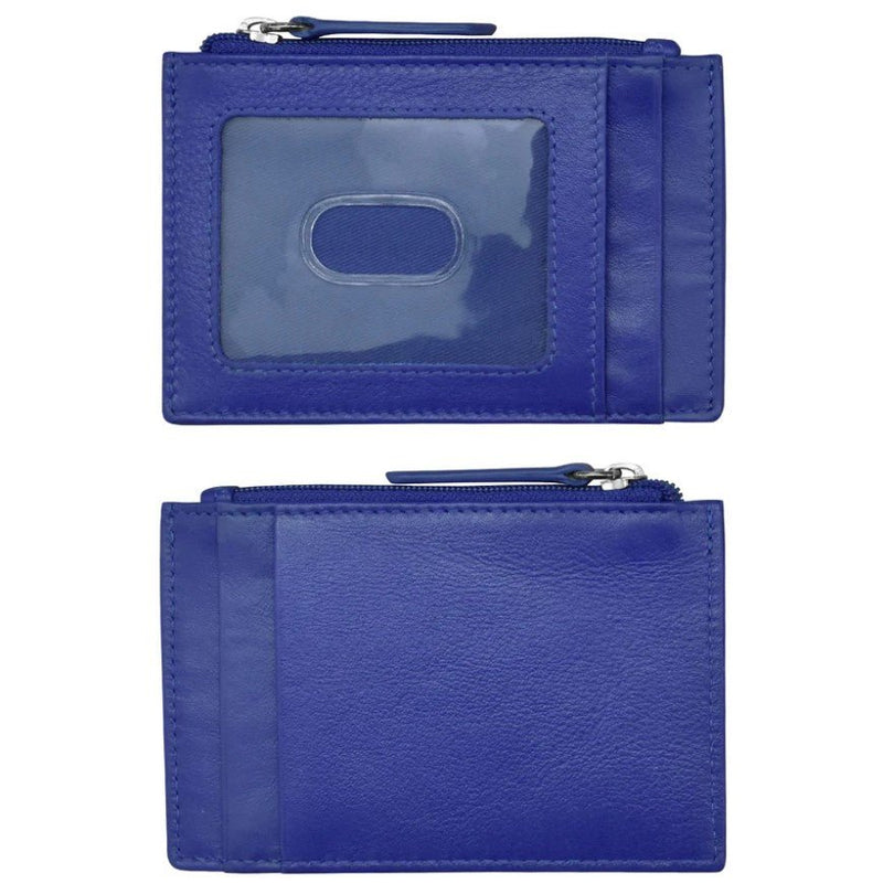 Leather Zip Pocket ID / Card Holder - Leila Jewels