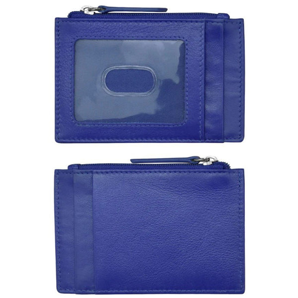 Leather Zip Pocket ID / Card Holder - Leila Jewels