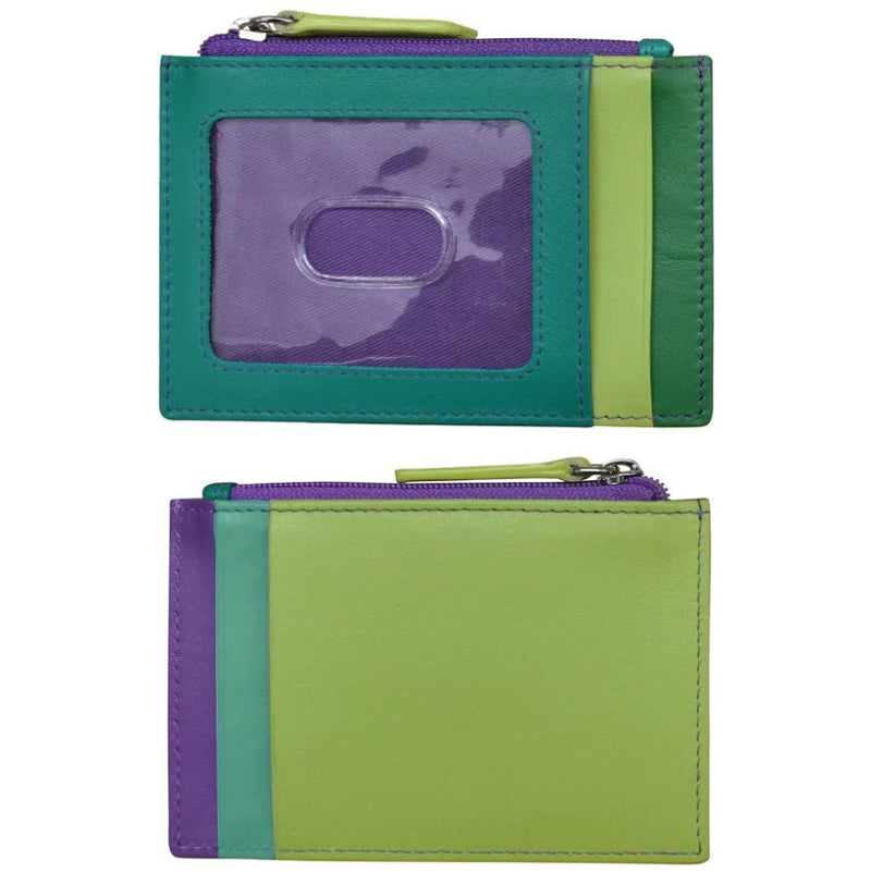 Leather Zip Pocket ID / Card Holder - Leila Jewels