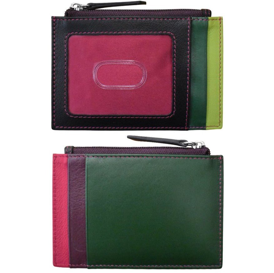 Leather Zip Pocket ID / Card Holder - Leila Jewels