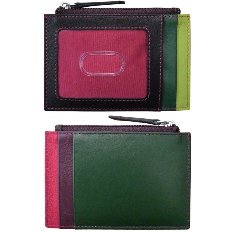 Leather Zip Pocket ID / Card Holder - Leila Jewels