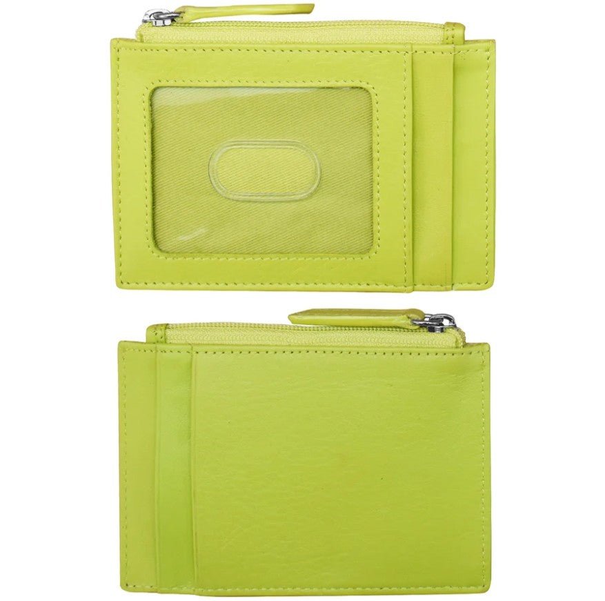 Leather Zip Pocket ID / Card Holder - Leila Jewels