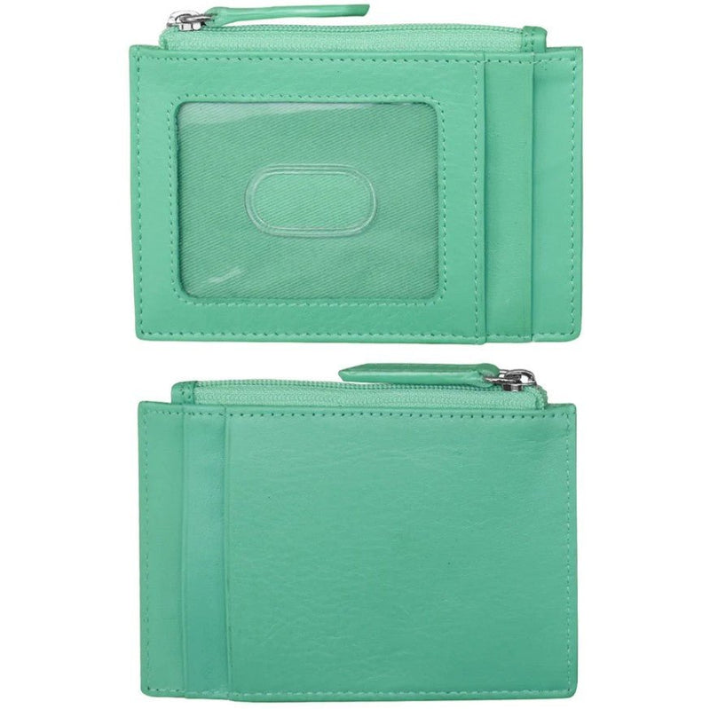 Leather Zip Pocket ID / Card Holder - Leila Jewels