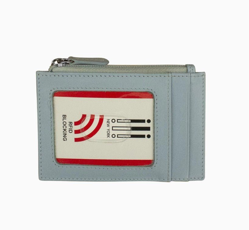 Leather Zip Pocket ID / Card Holder - Leila Jewels