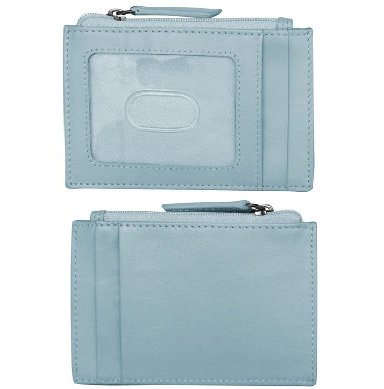 Leather Zip Pocket ID / Card Holder - Leila Jewels