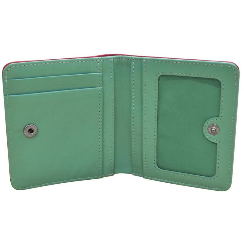 Leather Bi - Fold 2 - Tone Mini Wallet - Leila Jewels