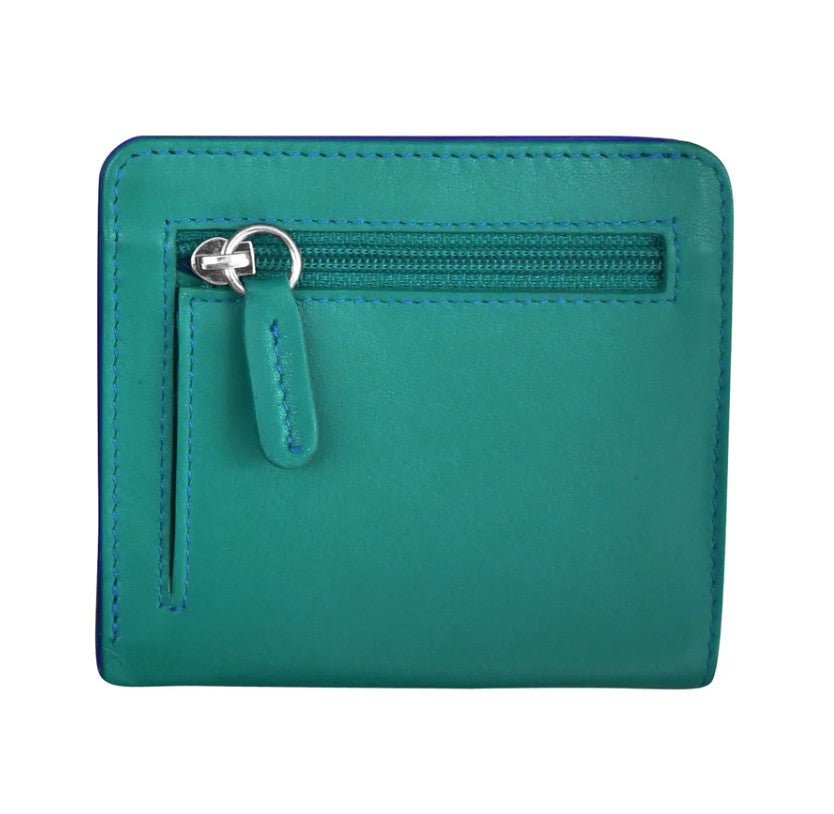 Leather Bi - Fold 2 - Tone Mini Wallet - Leila Jewels