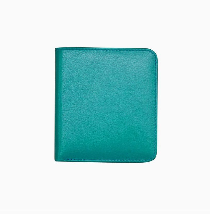 Leather Bi - Fold 2 - Tone Mini Wallet - Leila Jewels