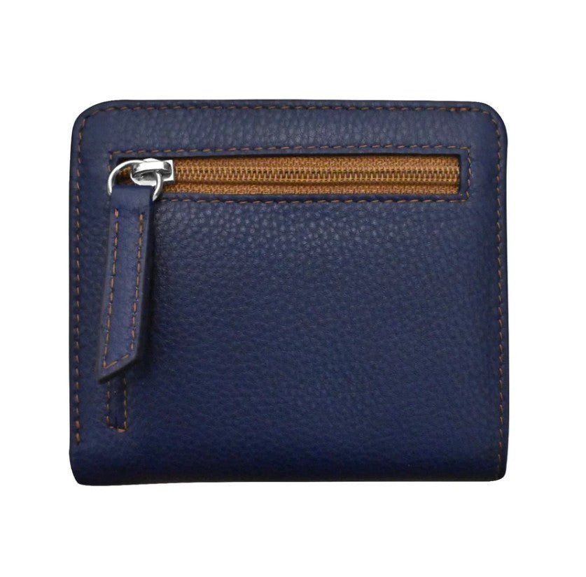 Leather Bi - Fold 2 - Tone Mini Wallet - Leila Jewels