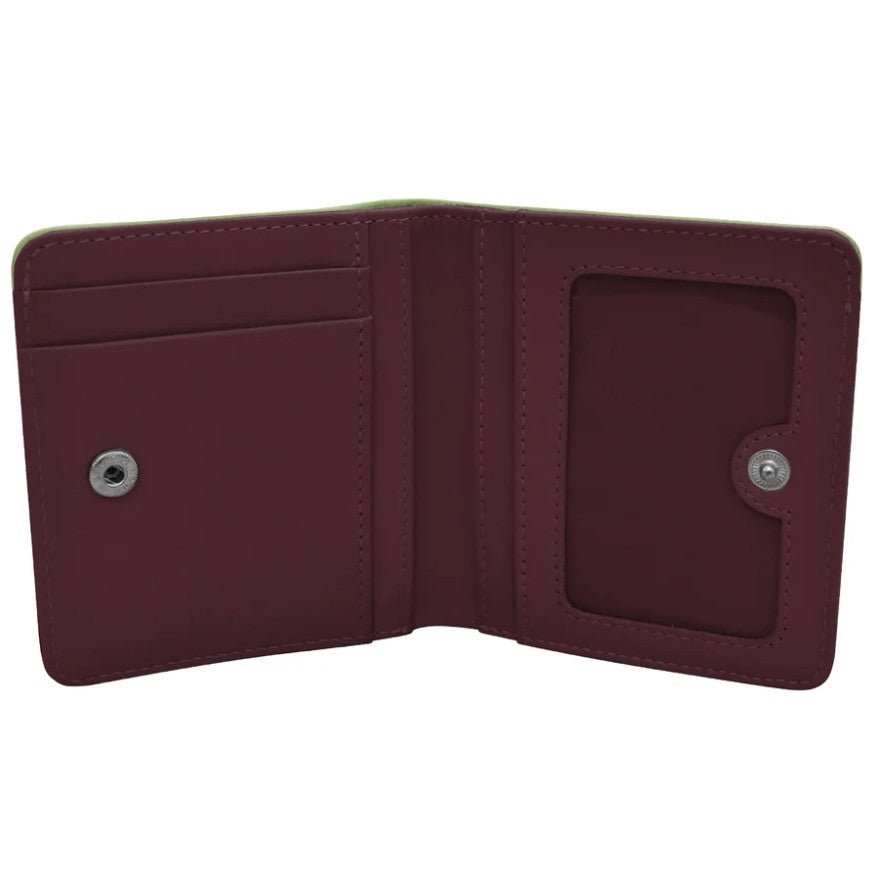 Leather Bi-Fold 2-Tone Mini Wallet - Leila Jewels