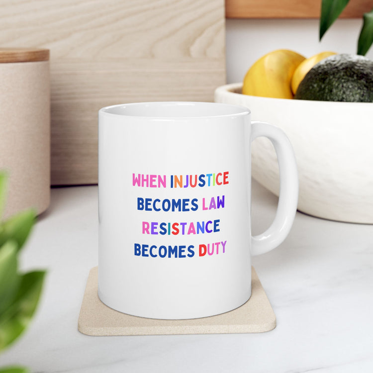 "Resistance" Ceramic Mug, (11oz) - Leila Jewels