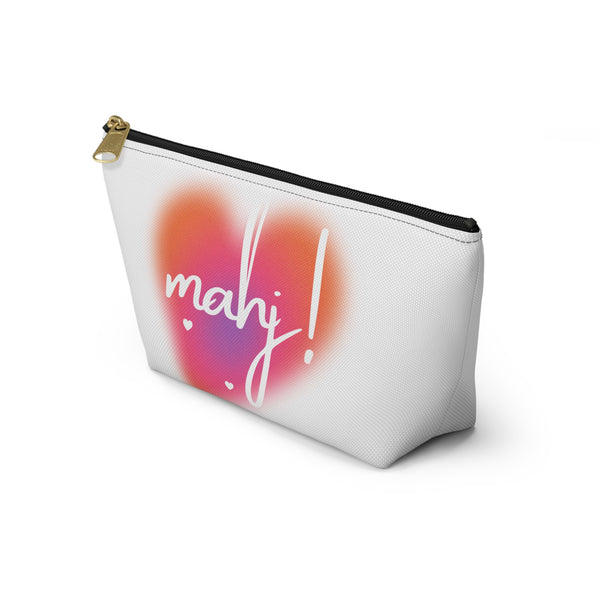 Mah Jongg "mahj!" Heart Zipper Accessory Pouch - Leila Jewels