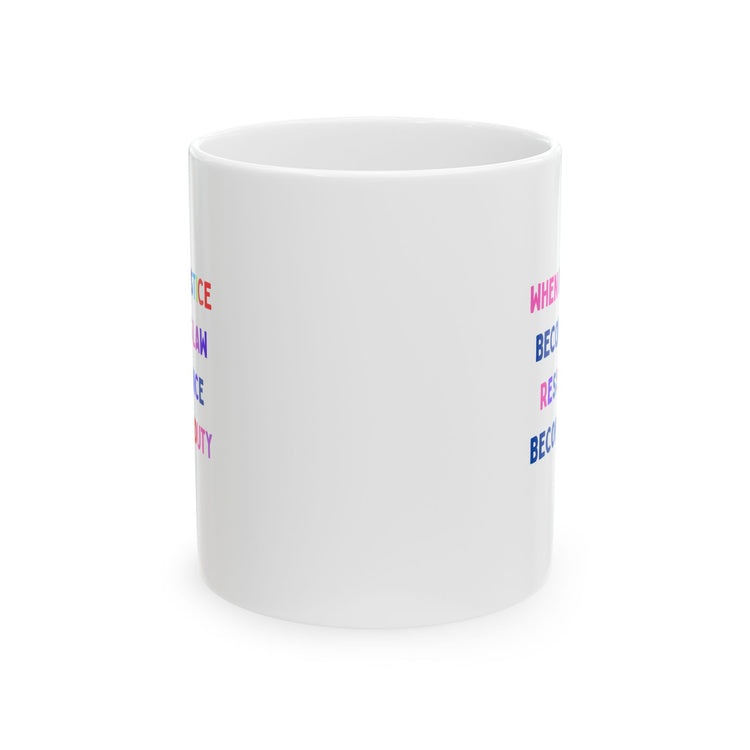 "Resistance" Ceramic Mug, (11oz) - Leila Jewels