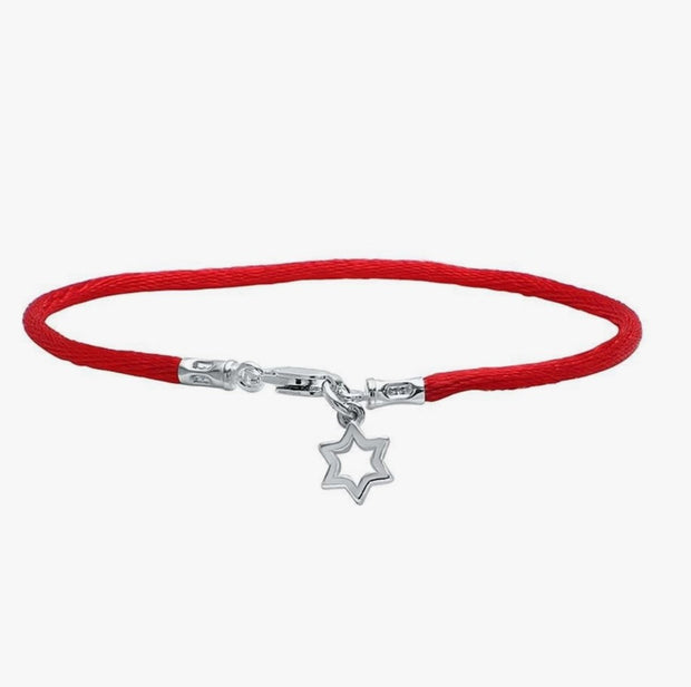 Red Cord Jewish Star Bracelet