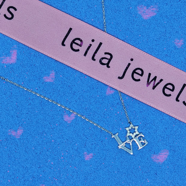 Star Love Square Necklace