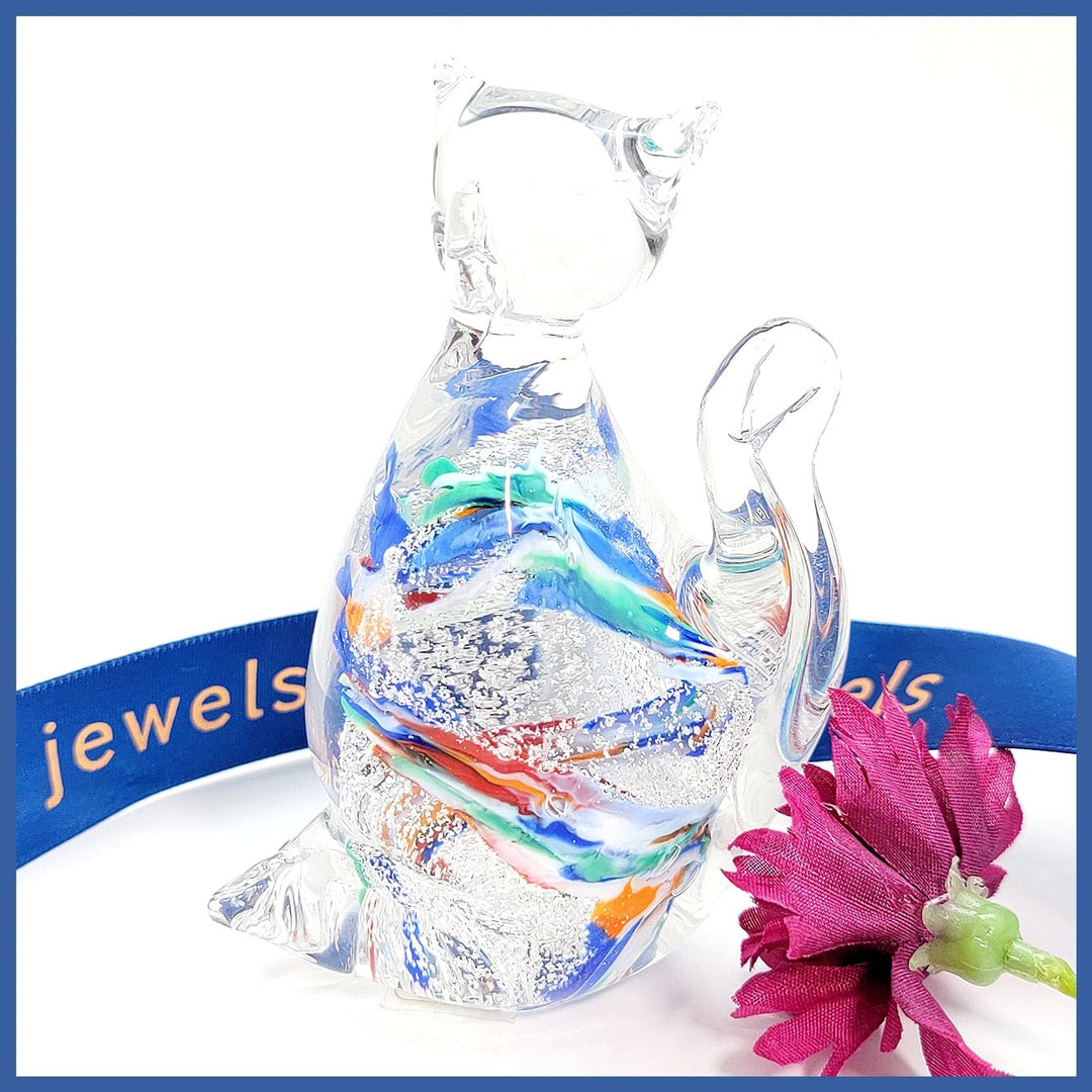 Murano Glass Cat Figurine - Leila Jewels