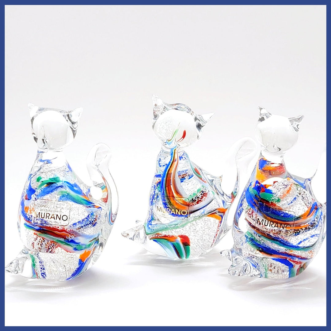 Murano Glass Cat Figurine - Leila Jewels