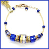 Murano Cobalt Cubes Bracelet - Leila Jewels