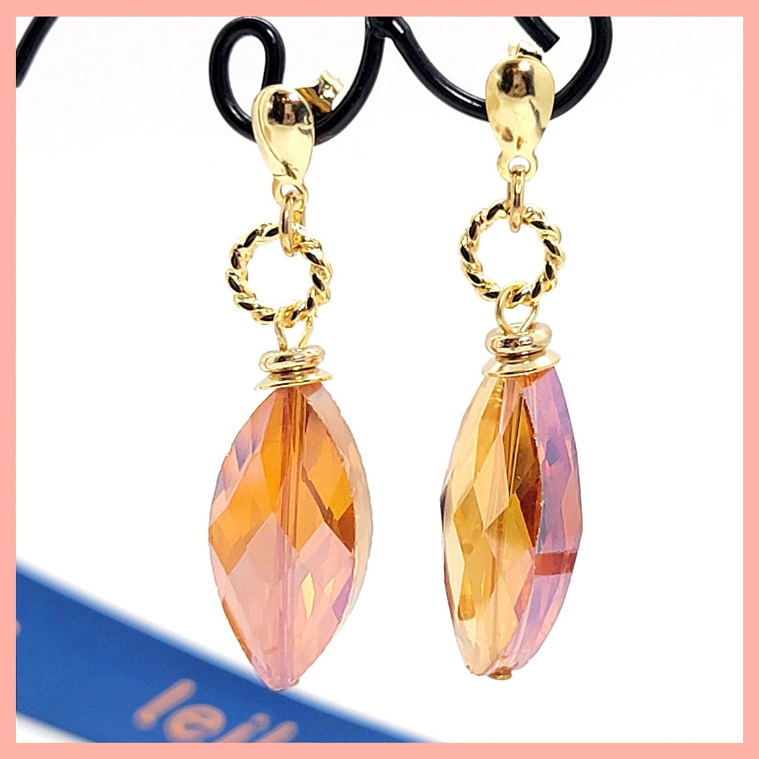 Long Murano Crystal Earrings - Leila Jewels