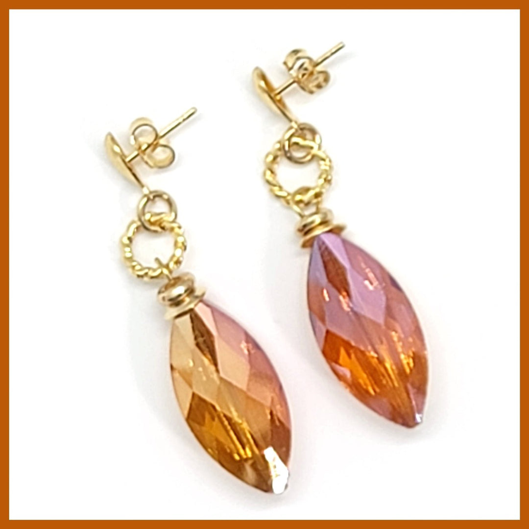 Long Murano Crystal Earrings - Leila Jewels