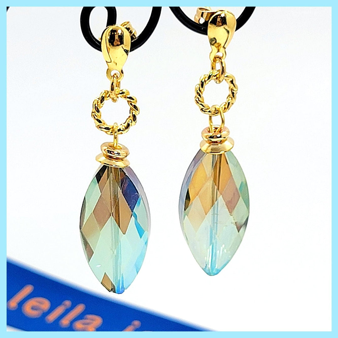 Long Murano Crystal Earrings - Leila Jewels