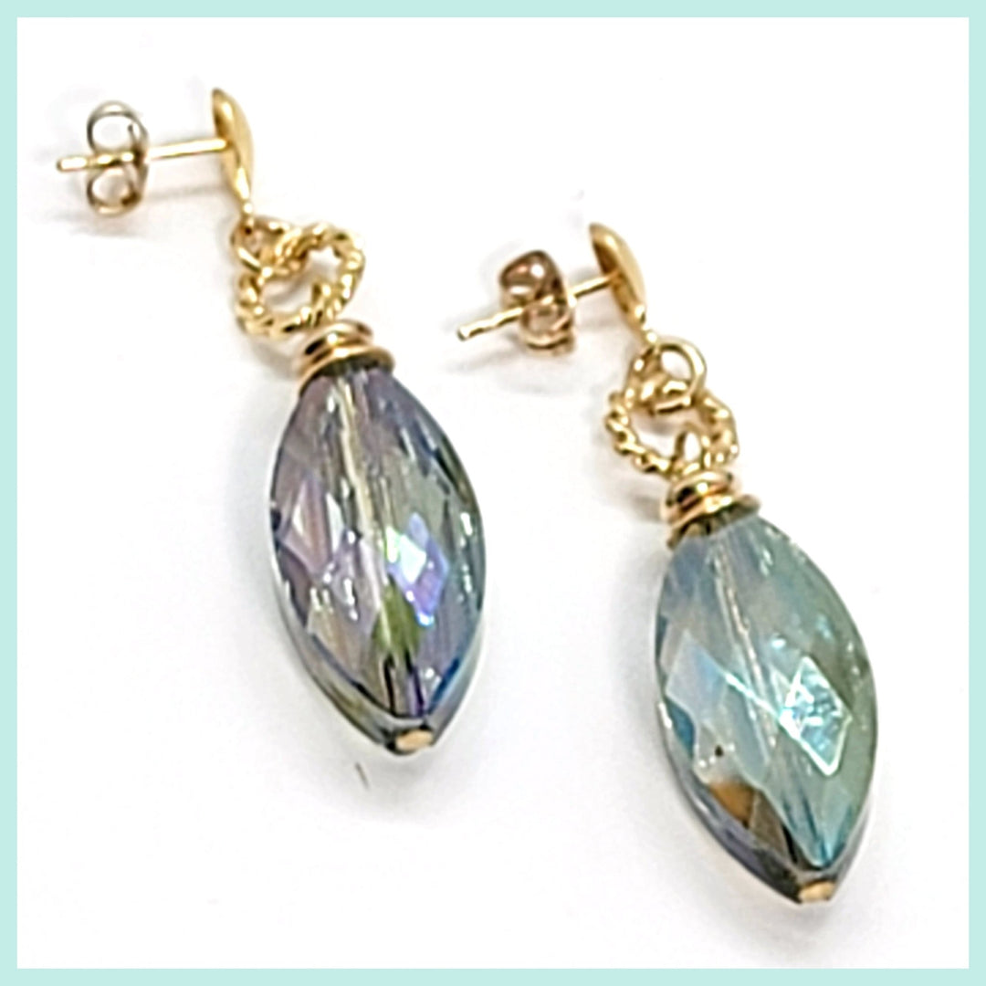 Long Murano Crystal Earrings - Leila Jewels