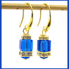 Murano Cube Dangle Earrings - Leila Jewels