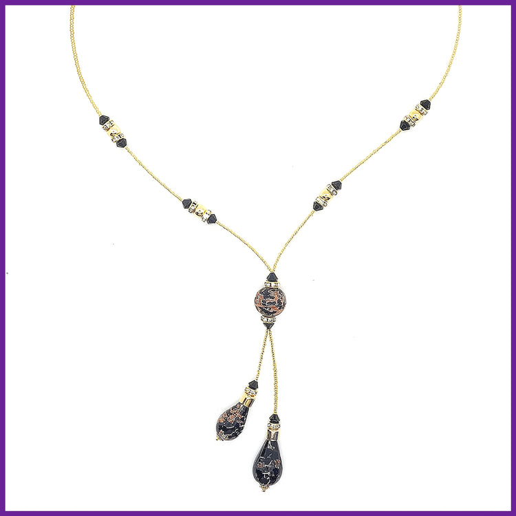 Murano Glass Drop Necklace - Leila Jewels