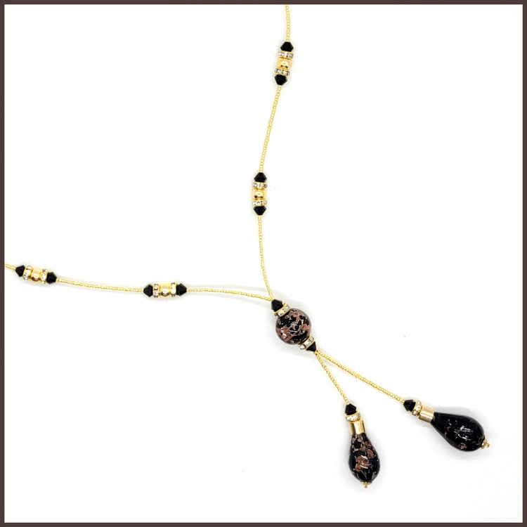 Murano Glass Drop Necklace - Leila Jewels