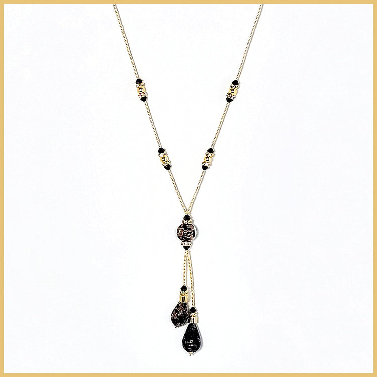 Murano Glass Drop Necklace - Leila Jewels
