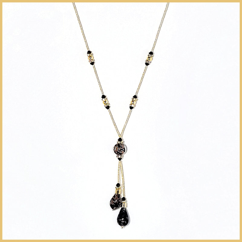 Murano Glass Drop Necklace - Leila Jewels