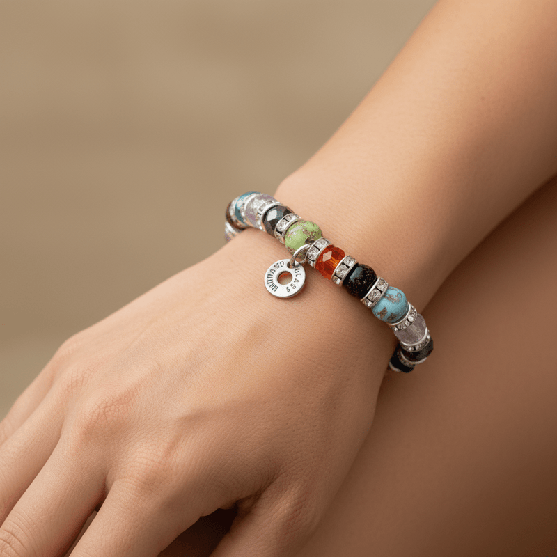 Luna Murano Crystal Stretch Bracelet - Leila Jewels