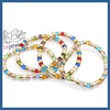 Multicolor and Gold Bead Murano Crystal and Pearls Bracelet - Leila Jewels