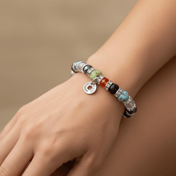 Luna Murano Crystal Stretch Bracelet - Leila Jewels