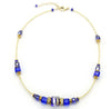 Murano Cobalt Cubes Necklace - Leila Jewels