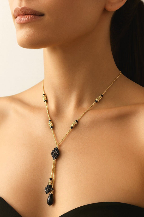 Murano Glass Drop Necklace - Leila Jewels