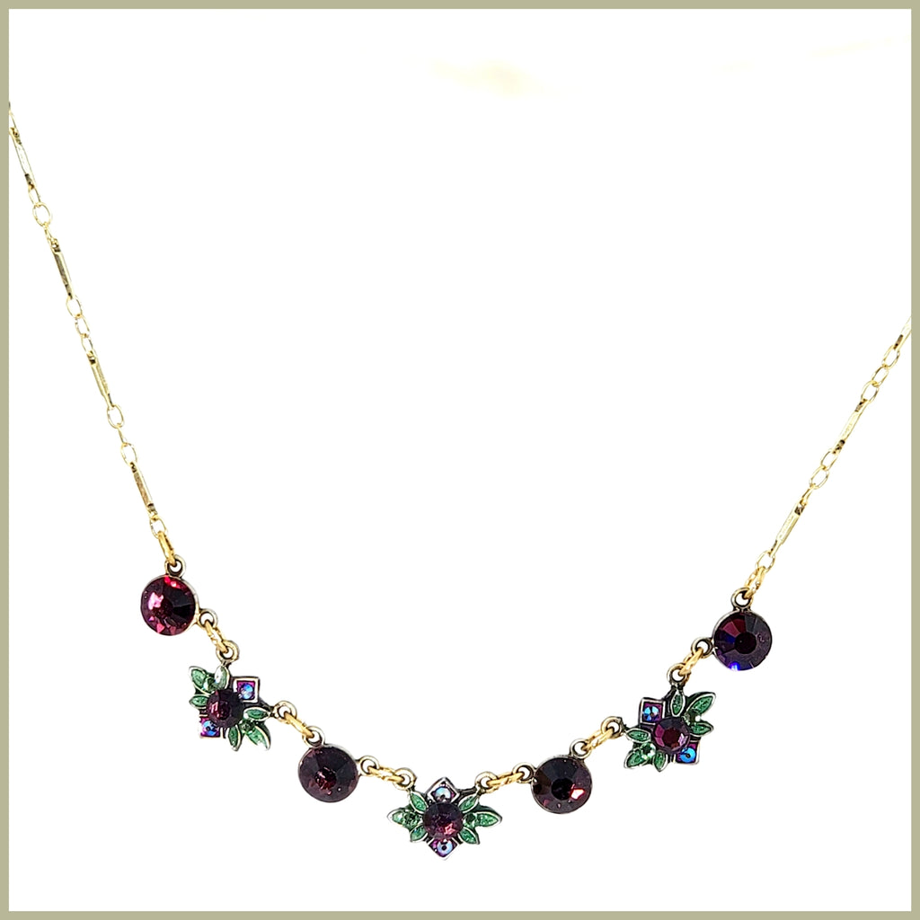 Crystal Flower Necklace - Leila Jewels