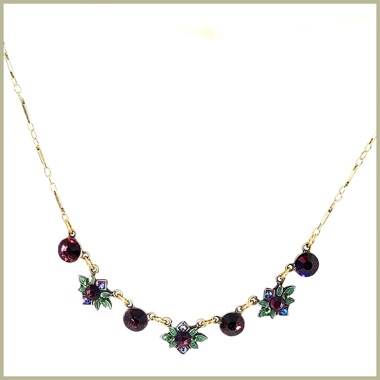 Crystal Flower Necklace - Leila Jewels