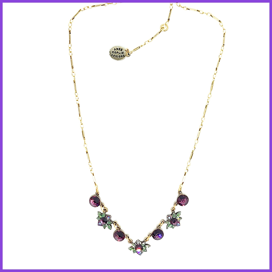 Crystal Flower Necklace - Leila Jewels