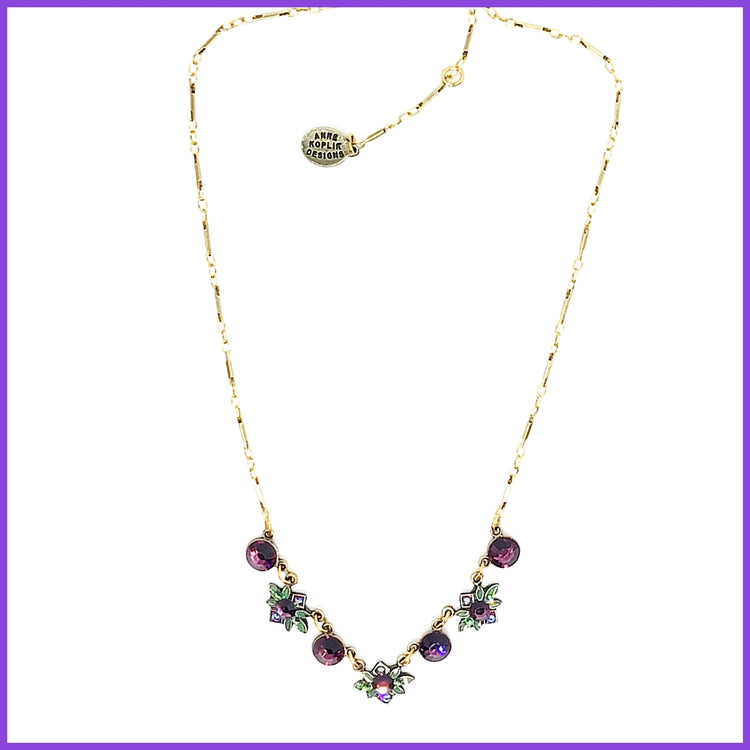 Crystal Flower Necklace - Leila Jewels