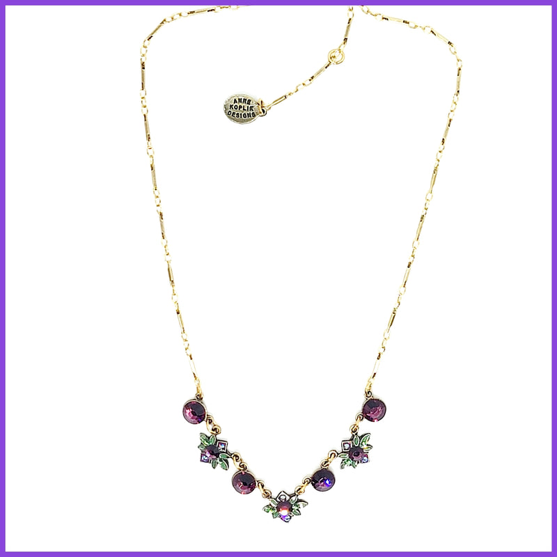 Crystal Flower Necklace - Leila Jewels